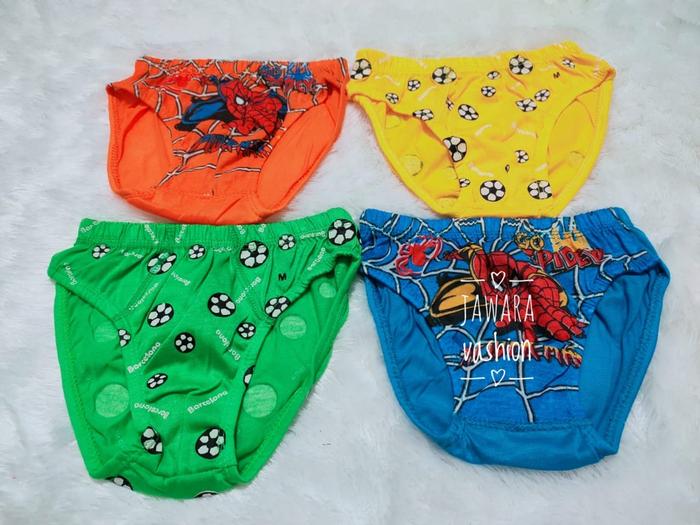 TERBARU! CELANA DALAM ANAK COWOK VIN - VIN BOLA DAN SPIDERMAN / CD ANAK LAKI LAKI / MOTIF RANDOM / D