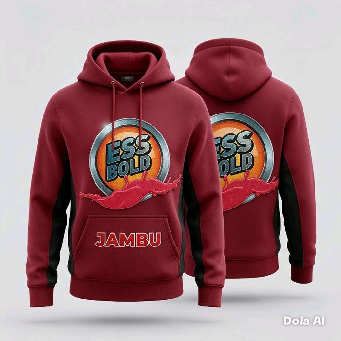 Dola AI Hoodie Ess Bold Jambu Merah dengan Desain Unik dan Nyaman untuk Pengguna