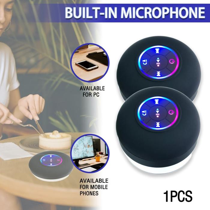 Mayitr 1pc 3W Portable Mini Wireless Speaker IPX4 Waterproof Shower