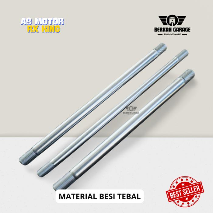 As Roda RX King Depan Belakang Tebal Bahan Besi Padat Finishing Chrome Diameter 15mm Panjang 22cm & 