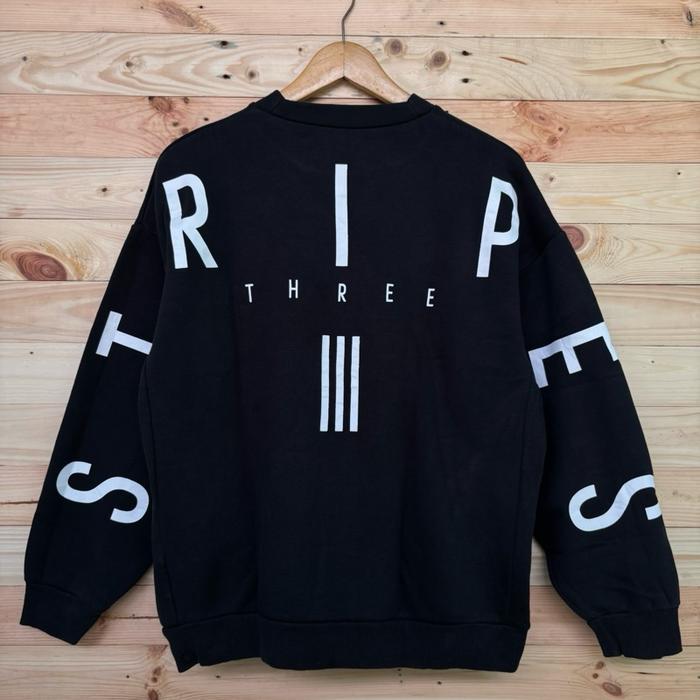 Crewneck Hoodie Adidas Trefoil Stripes Originals - Second Very Good Condition Untuk Pria & Wanita