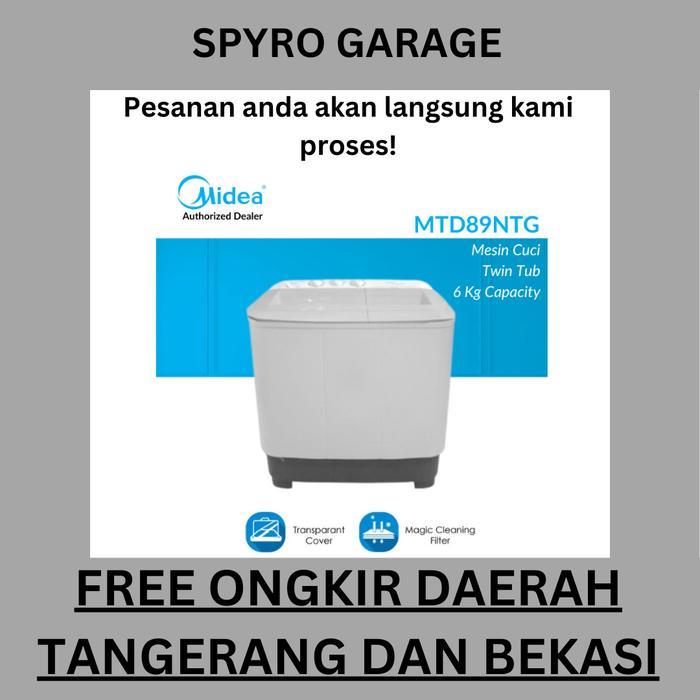 Midea Mesin Cuci 2 Tabung 7KG MTD 89 NTG / MTD89NTG