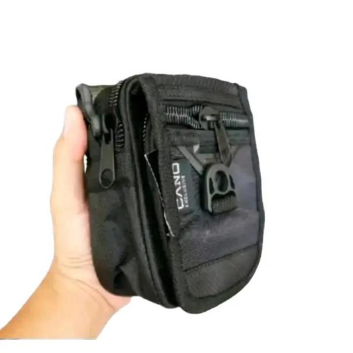 Tas Selempang Pria Tactical Tas Pinggang Tas Hp 7 Inchi Dompet Hp Sarung Hp Tas Mini Hitam