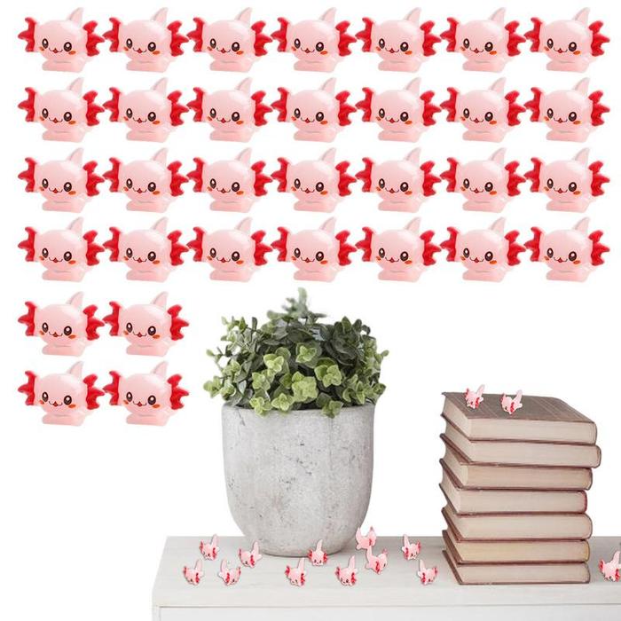 Tiny Axolotl 30 Pcs Axolotl Birthday Decorations Axolotl Resin