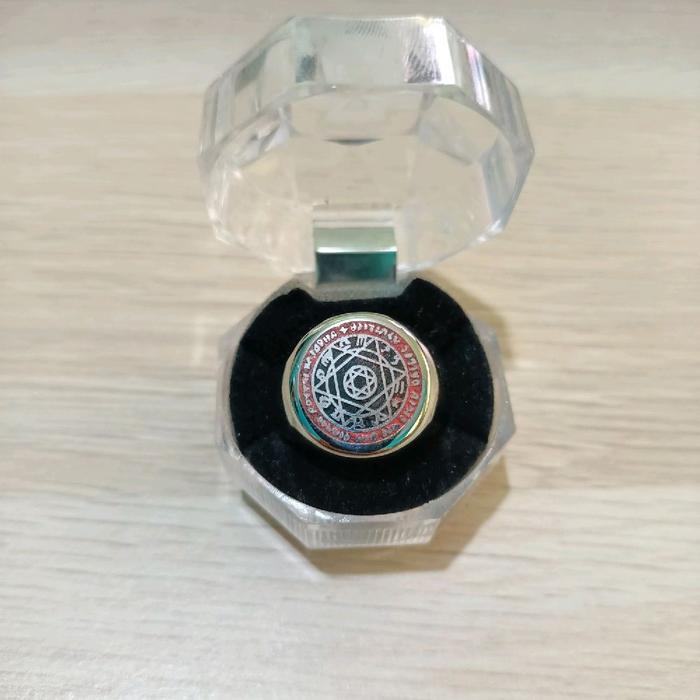 Cincin Perisai Raja Daud Atau Bintang Raja Daud Bahan Titanium Glossy Ring Size 9 Powerfull Mantap D