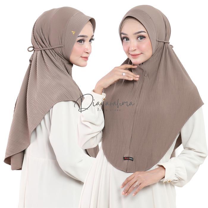 Azka Hijab - Jilbab Hijab Size L matt Jersey Bergo Maryam Kepang Plisket Kerudung Muslim Khimar