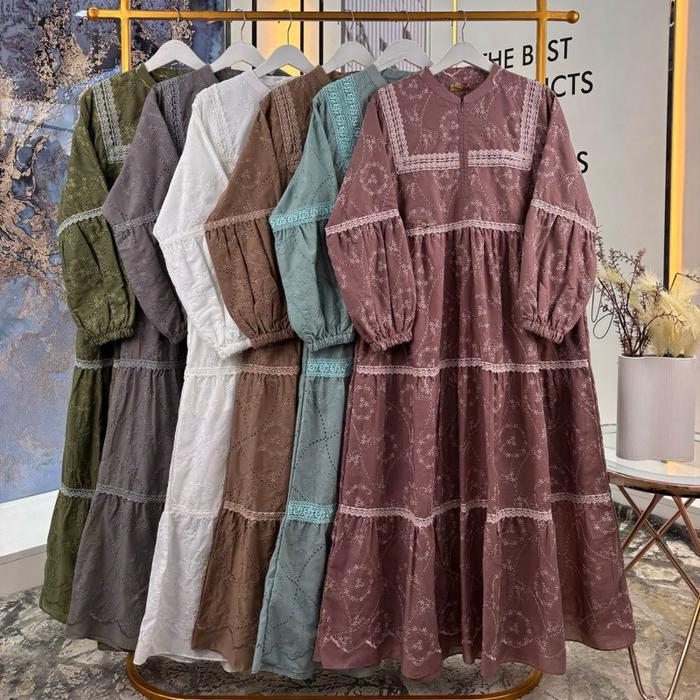 MIDI NAJWA JUMBO CTN RENDA  Dress Dewasa