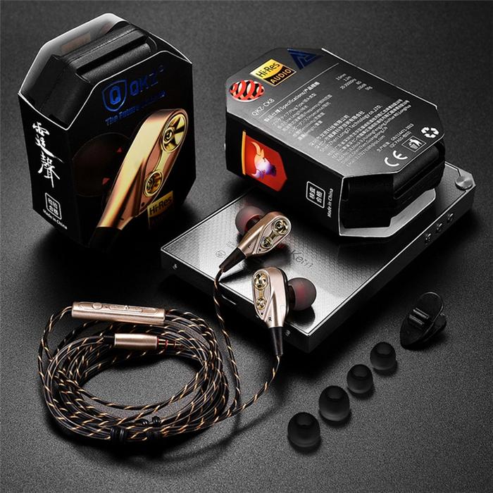 Headset Bass QKZ CK8 Head Set Handset QKZ Dual Driver Earphone HiFi Dengan Mic - QKZ-CK8 Headset QKZ