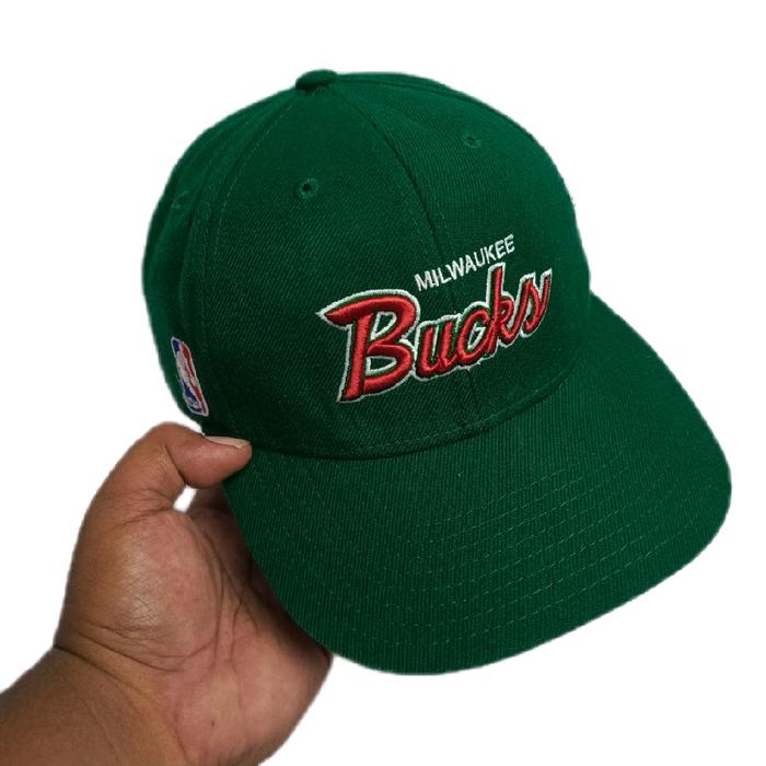Topi Adidas NBA Milwaukee Bucks Original Preloved Second - Cap Hijau Adjustable