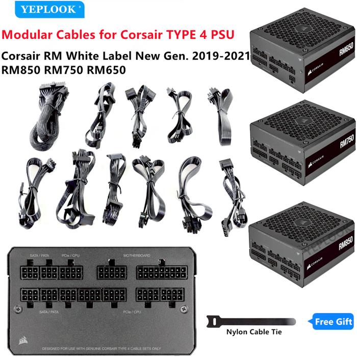 Type 4 Modular Cable Kit for Corsair RM850 RM750 RM650 Platinum PSU