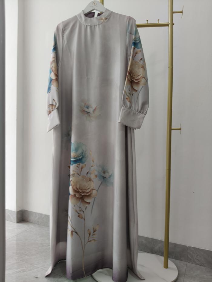 GAMIS SUTRA SILK, Gamis + Bross, 100% Premium Sutra, Terbaru