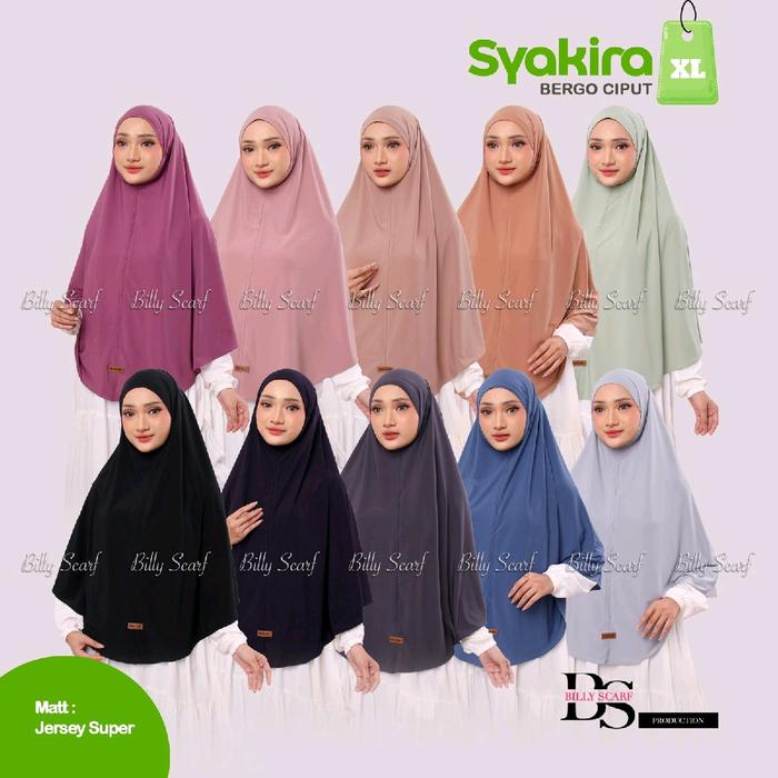 hijab billy scarf bergo ciput instan Jersey premiyum