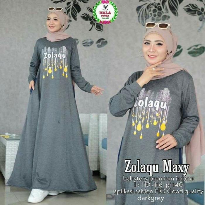 Dress gamis kaos Nala Zolaqu Maxy