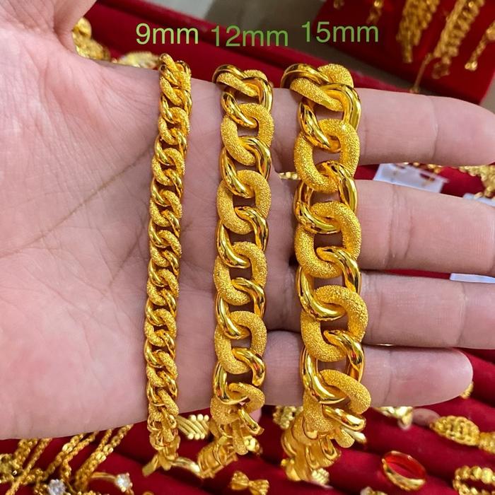 Gelang Rantai Coco Pasir Polos Lapis Emas Bangkok