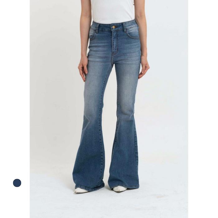 Amygo Store - The Long Legs Flare Jeans Wanita | Firm Denim Flare Jeans Premium