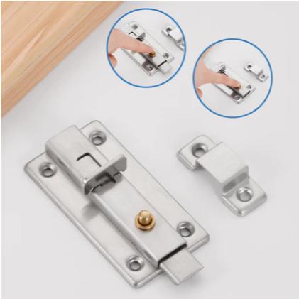 Kunci Pintu Slot Otomatis 4" Inch - Slot Pintu - Grendel Pintu Slot Kunci Otomatis