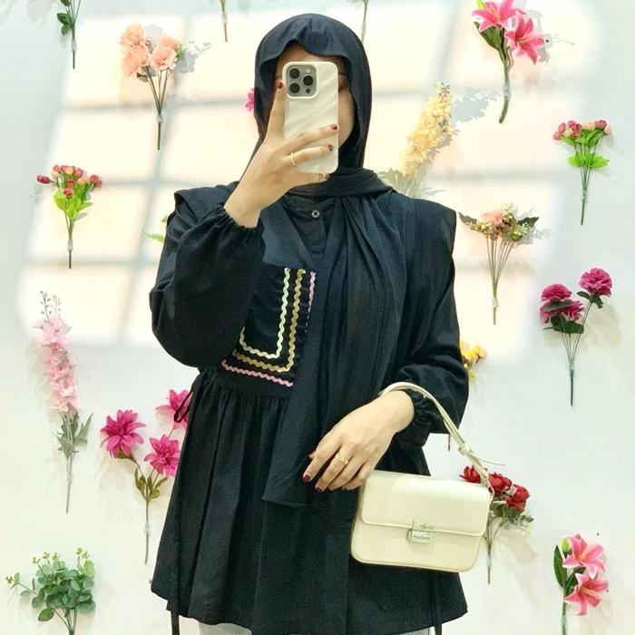 Zalora Blouse Bahan Katun Kemeja Blouse Atasan Wanita Murah OOTD hijab