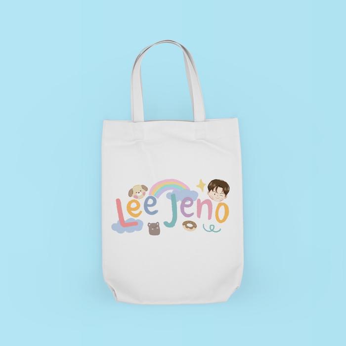 Tote Bag Kanvas & Rajut Cute dan Bergambar Nama Member NCT Dream / SM Entertaiment