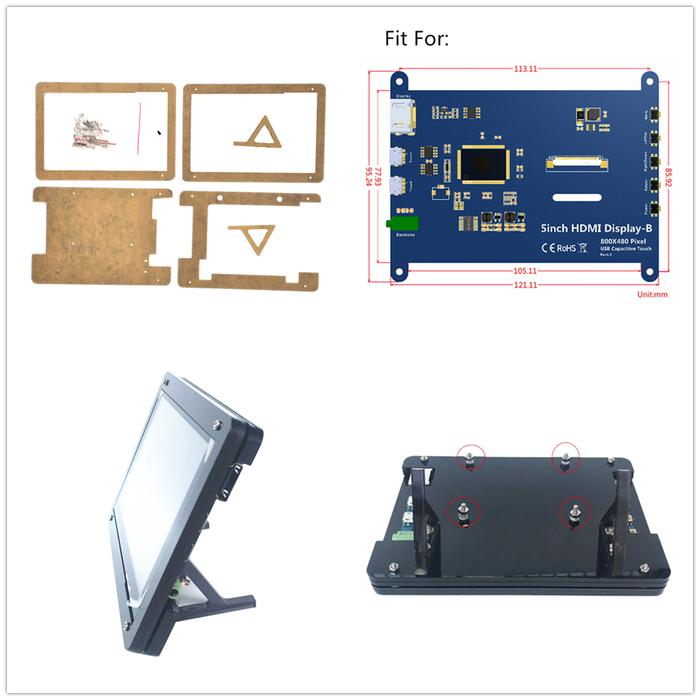 Replacement 5 Inch Capacitive Screen Shell For Raspberry Pi High