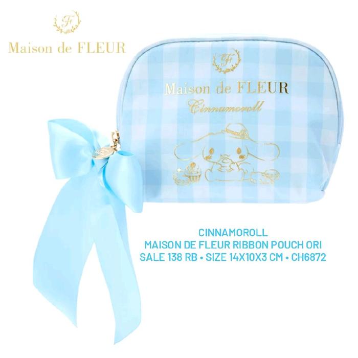 Cinnamoroll X Maison De Fleur Ribbon Pouch Ori Japan