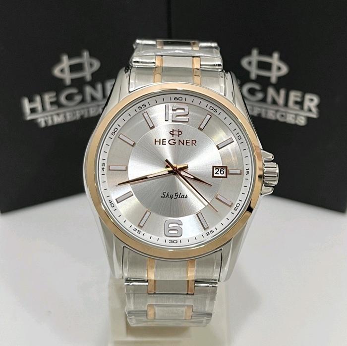 JAM TANGAN WANITA HEGNER HW 1295L SILVER GOLD ORIGINAL