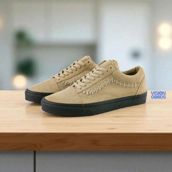 Sepatu Vans Old Skool Crafted Stripe Brown Black