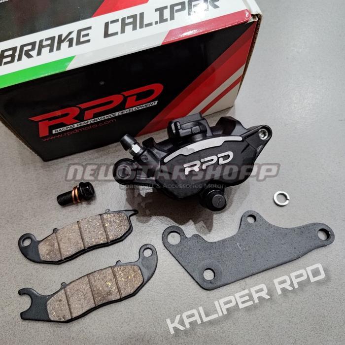 Kaliper Rem RPD 2 Piston Universal Vario Mio Nmax Aerox Scoopy Beat Satria FU Ninja R Jupiter Fizr R