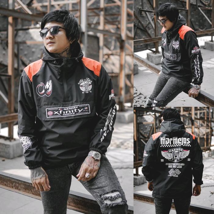 Jaket Cagoule Nascar Garage 100% Original Marmerlos Taslan ZN Furing Hyget Unisex Pria Wanita Waterp