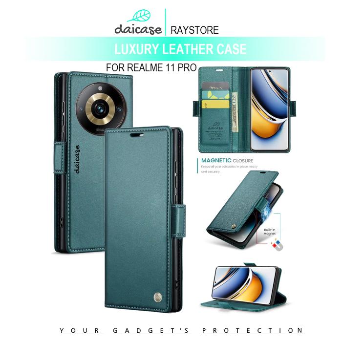 REALME 11 PRO FLIP LEATHER CASE PREMIUM-FLIP WALLET CASE UNTUK REALME 11 PRO