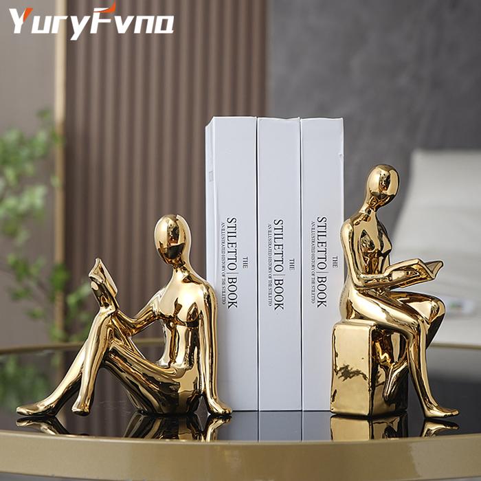YuryFvna Ceramics Figure Book Block The Bookshelf Creative