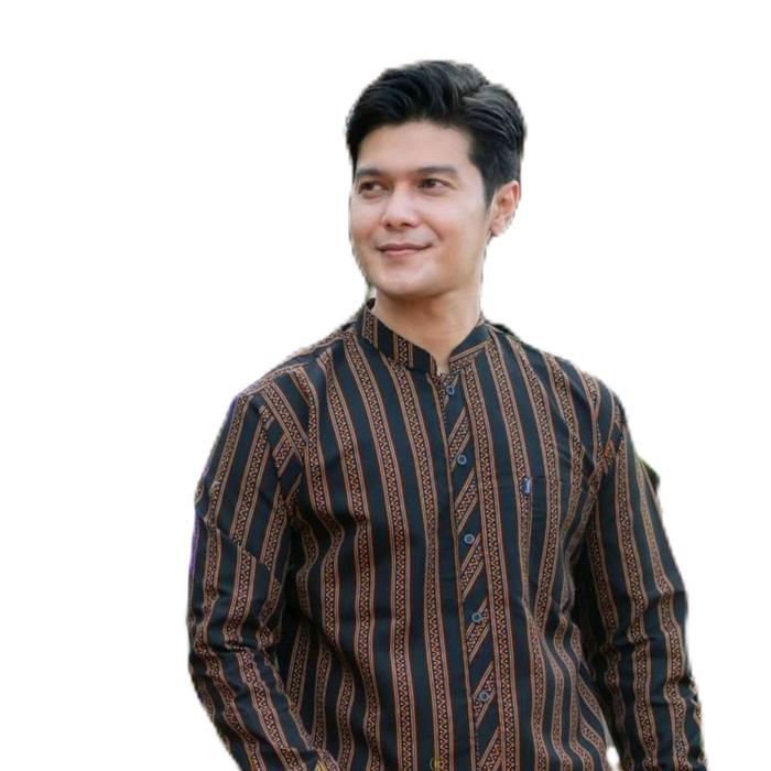 baju koko pria dewasa Jasko polos pria lengan panjang koko terlaris murah Muslim Batik Bordir Casual
