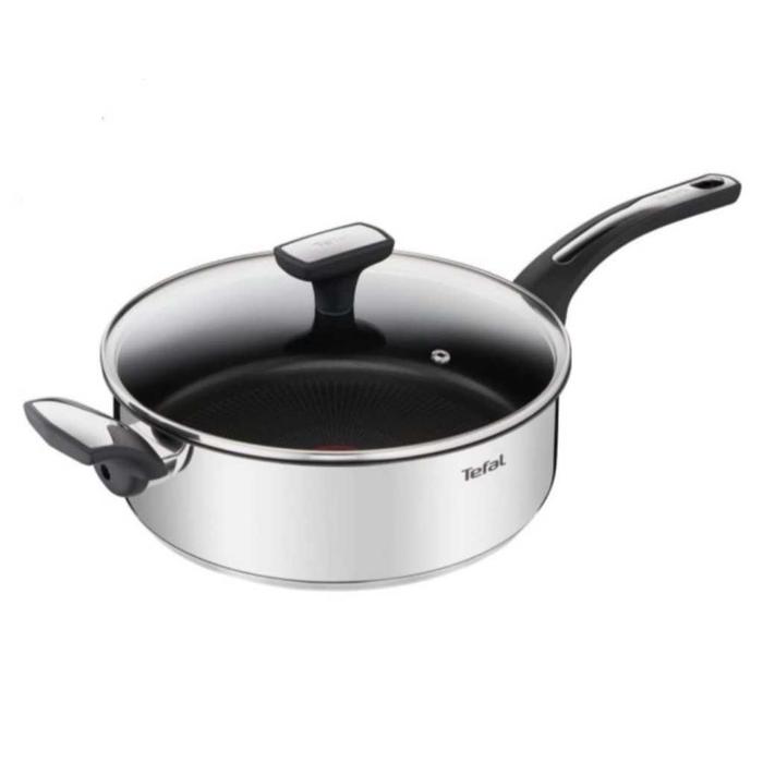 Tefal Emotion Stainless Steel Saute Pan & Lid 26cm
