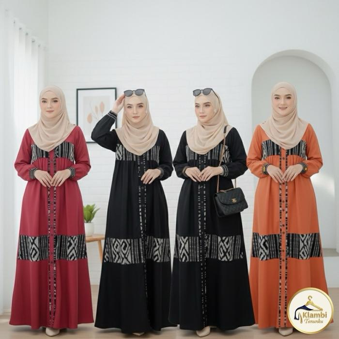 Ready Stok Gamis Toyobo Mix Tenun Blanket Troso Kekinian