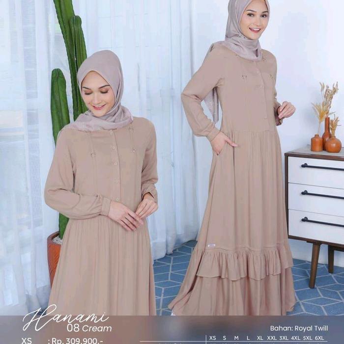 GAMIS DEWASA ETHICA HANAMI 08 WARNA CREAM,DUSTY PINK