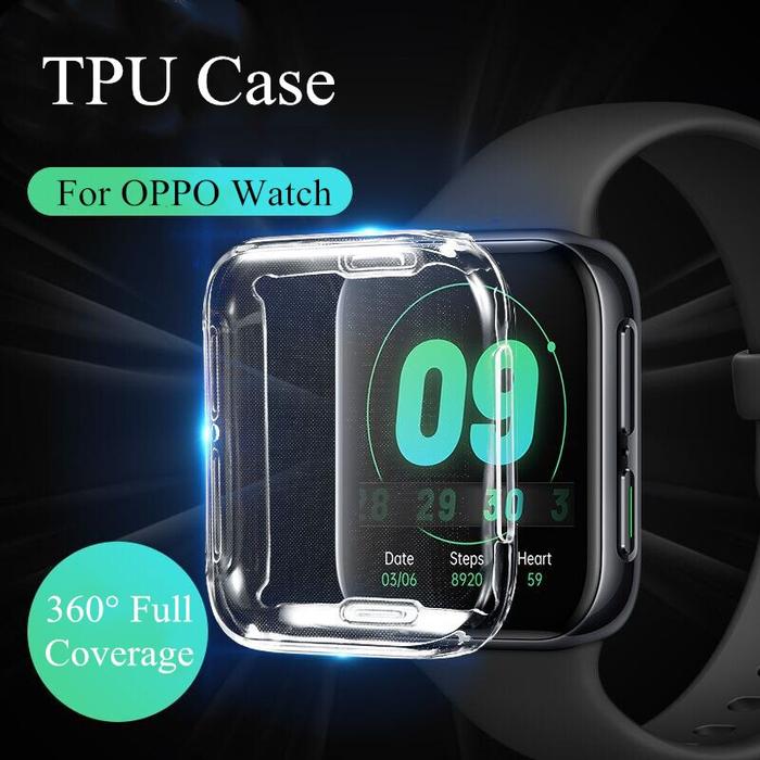 Full TPU Case Oppo Watch 41mm - Original Clear Soft Bening Cover Casing Shock Diskon