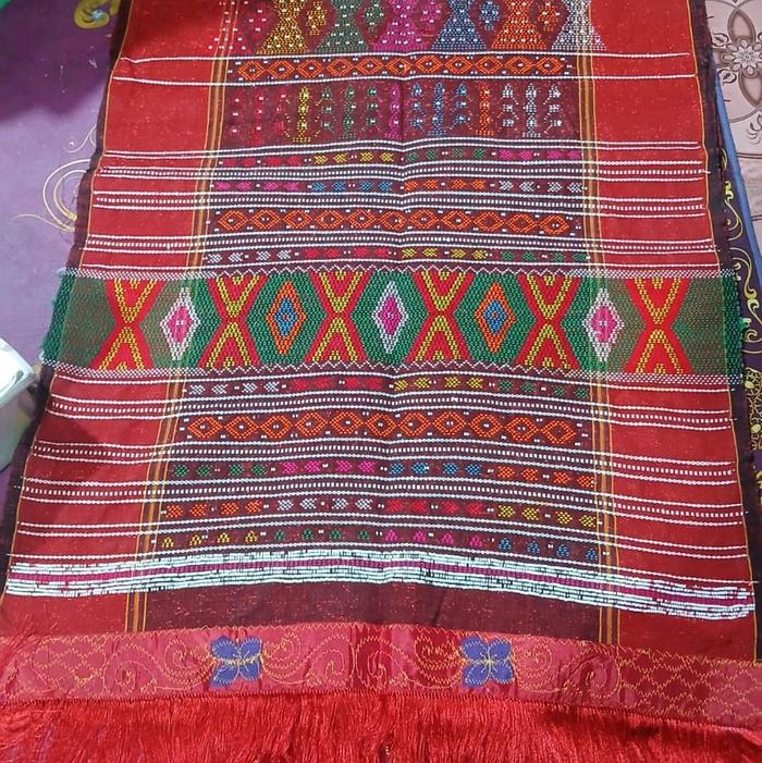Ulos Sadum Angkola Bonggit Batak Toba Bisa untuk Baju Banyak manik-manik