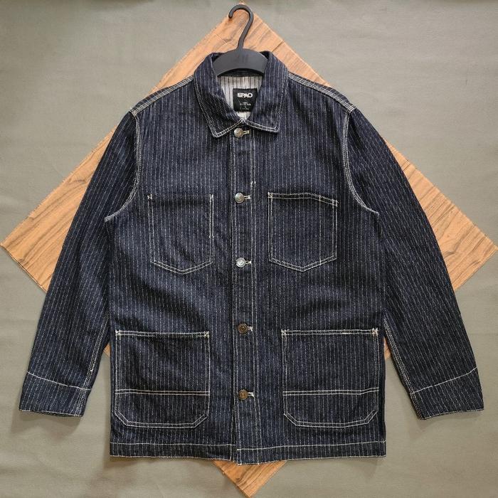 hickory jacket SPAO blue indigo cowok
