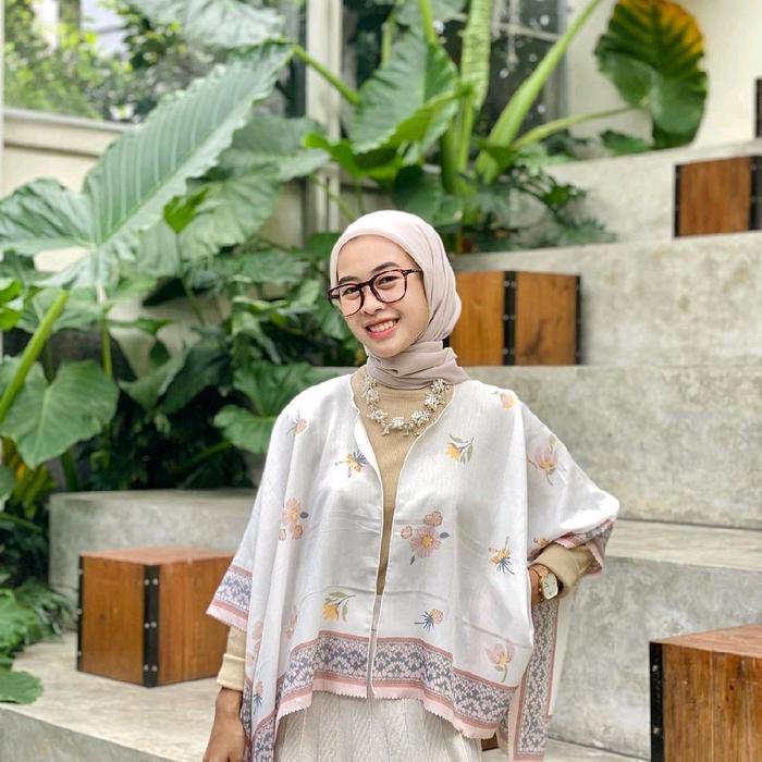 ZIARA ID - OUTER SCARF KIMONO CROP | OUTER CROP KIMONO BATWING Muslim Cardigan Voal