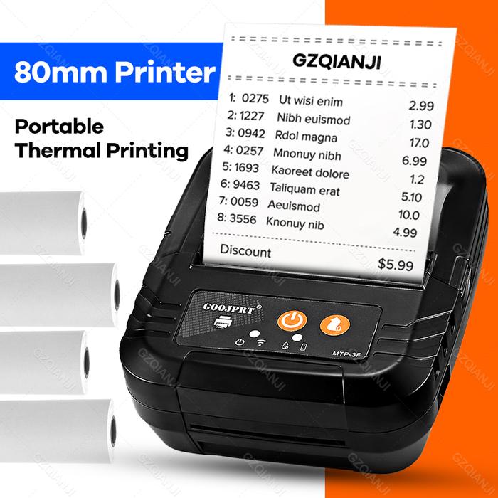 80mm Wireless Portable 3Inch Receipt Thermal Printer
