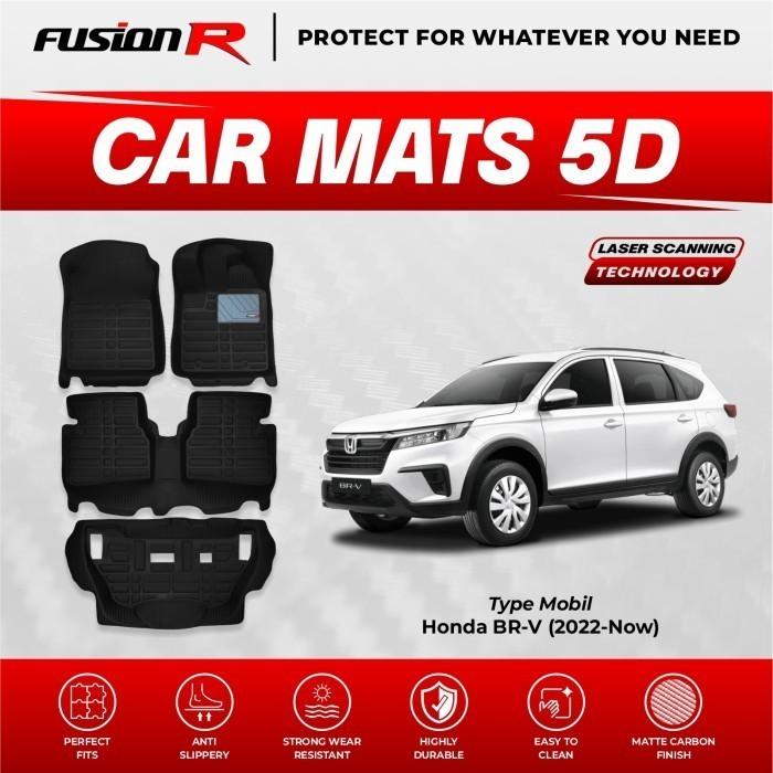 Fusion R Karpet Mobil 5D All New BRV 2022 / Karpet Lantai Mobil Premium Car Carpet Carbon