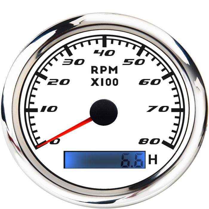 Mobil Perahu RPM Tachometer Gauge 3000,4000,6000,7000,8000RPM Laut