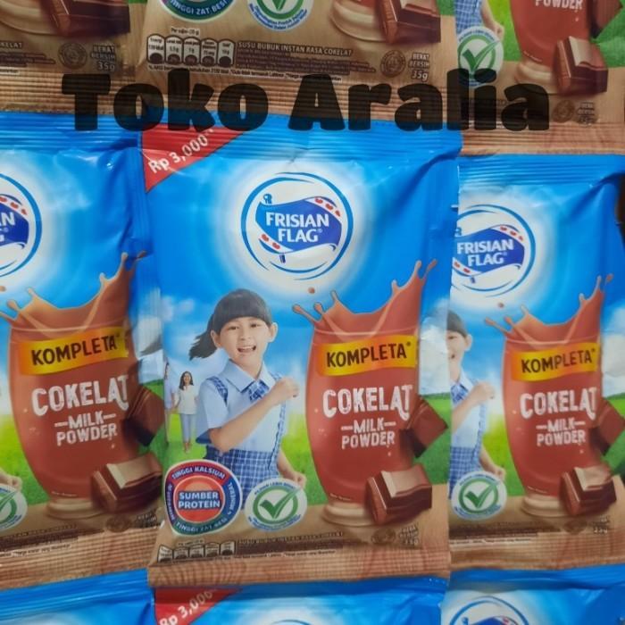 Susu Frisian Flag Kompleta Bubuk Saet Coklat - 30gr - 12 Renceng - 1 Dus