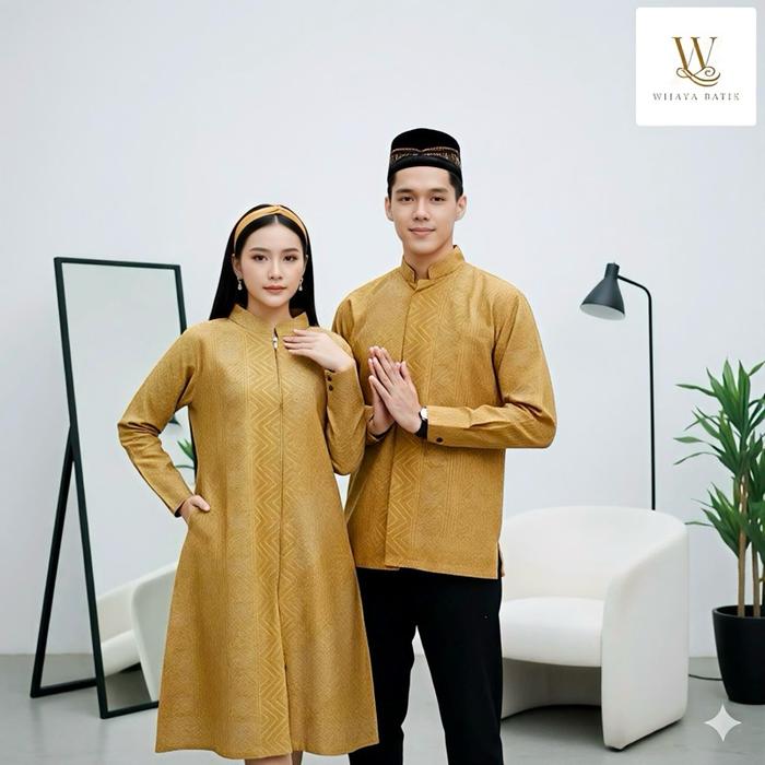 FAHMI BAJU KOKO COUPLE TUNIK BATIK KEMEJA BATIK WANITA KATUN PREMIUM LAPIS FURING TRICOT