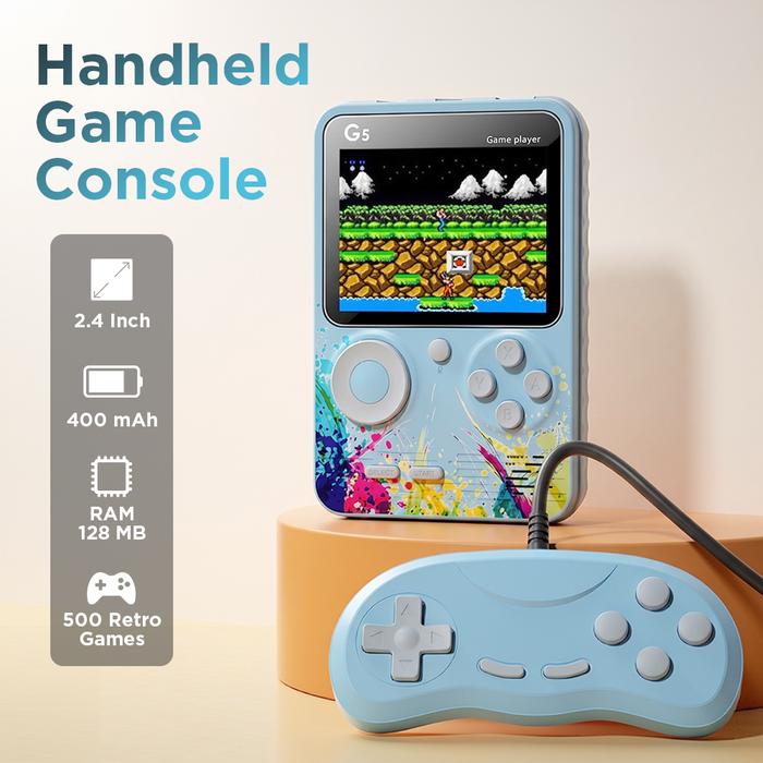 GGS Game Console Retro 500 Games Gameboy Handheld 128MB 2.4 Inch - G5