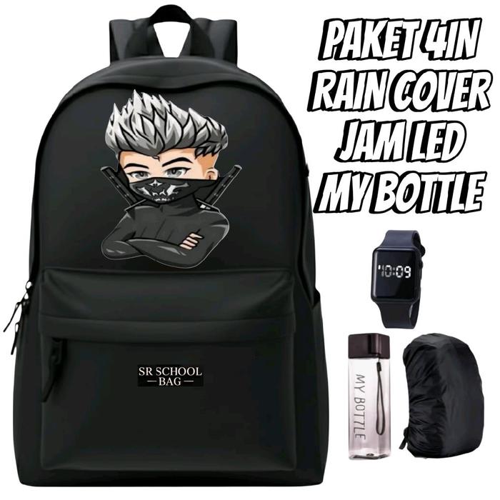 NAJAH BAG - TAS SEKOLAH ANAK LAKI LAKI PAUD TK SD MOTIF GAMBAR FREE FIRE TAS RANSEL SEKOLAH ANAK PER