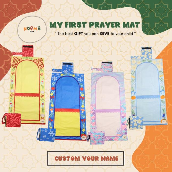 Sajadah lipat / sejadah anak / sajadah custom nama / prayer mat / sajadah unik / sajadah karakter