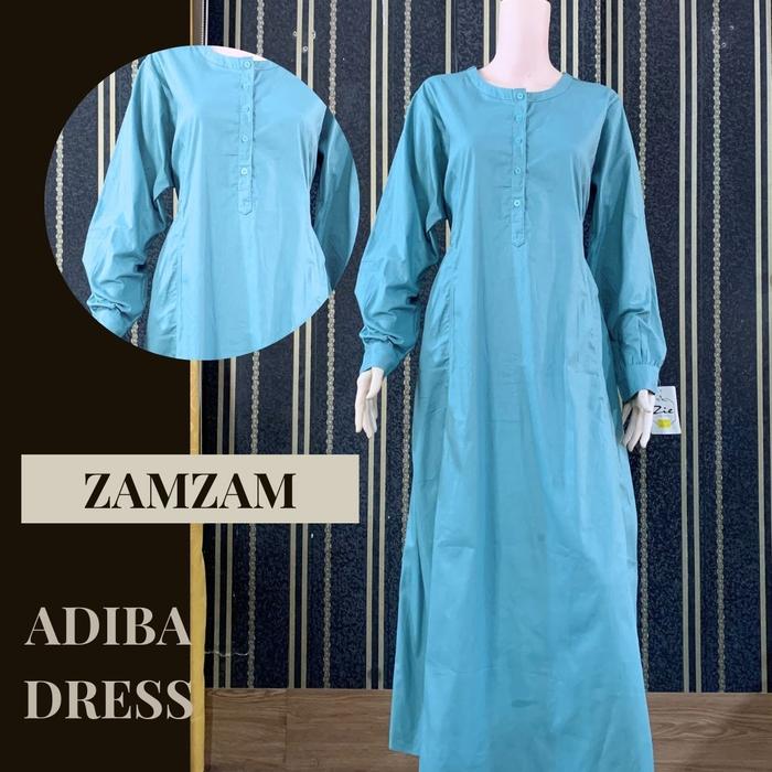 Zamzam Fashion - Adiba Dress Jumbo Bahan Katun Twill