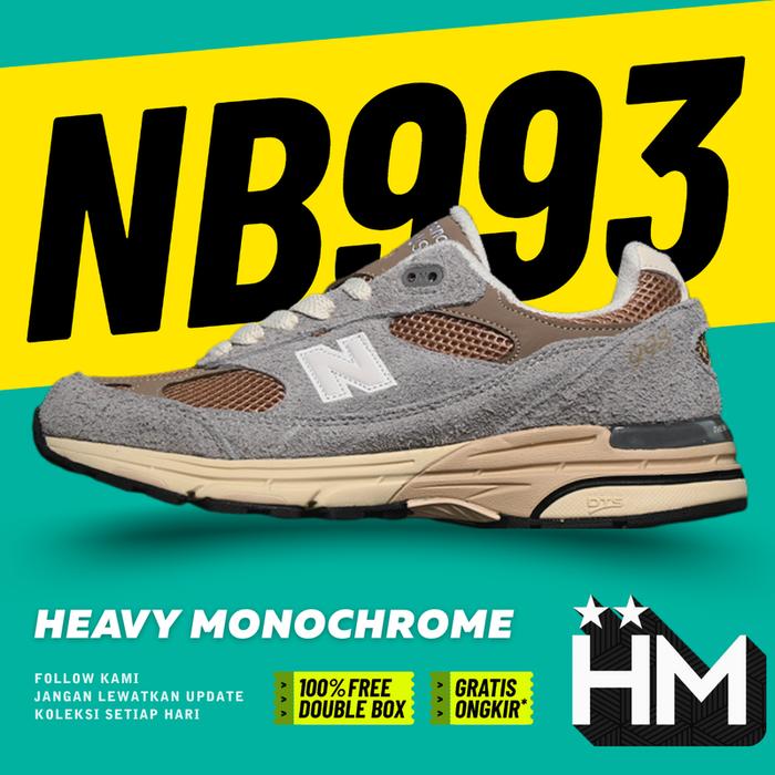 NB Balance 993 MiUSA Shadow Grey Driftwood Sneaker U993GG (Size 36-45)