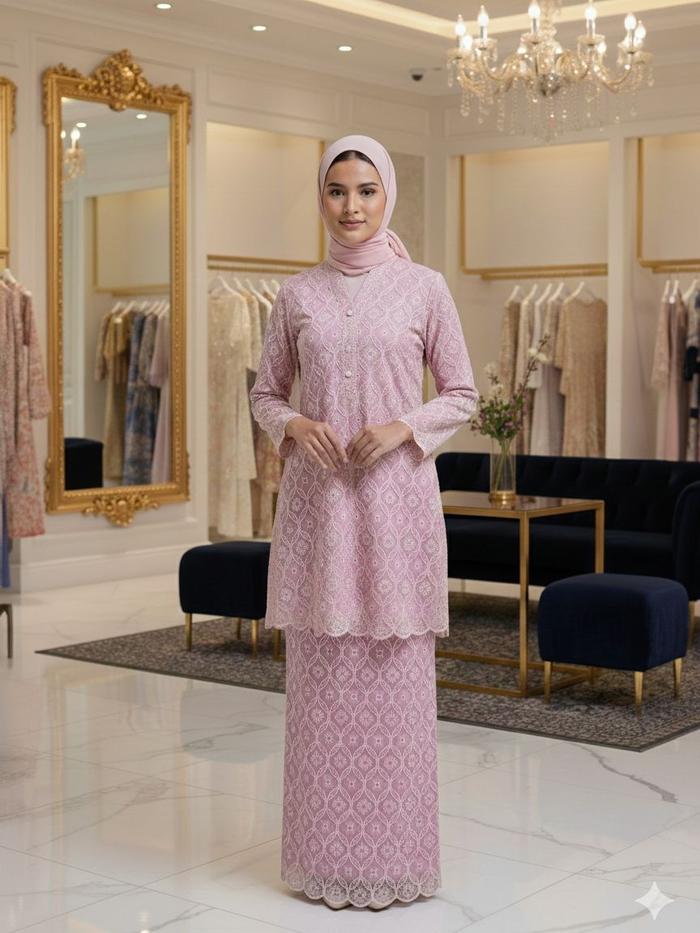 AYANA setrok ( satu set itu tunik dan rok nya ) bahan katun bordir sudah full furing