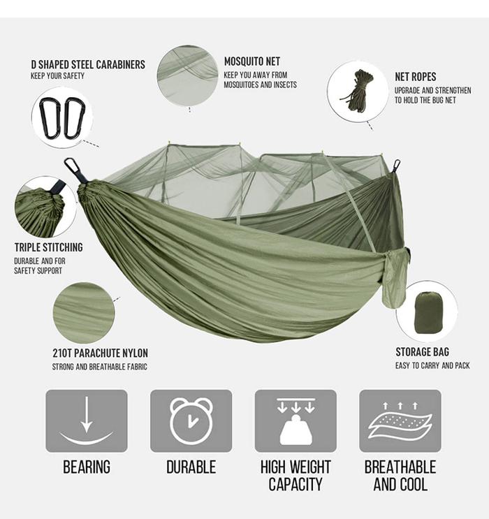 Tenda Portabel Kasur Gantung Travel Jaring Nyamuk Berkemah Sangat